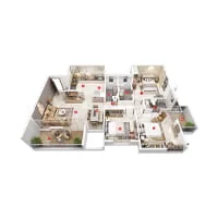Koral Aeternaa Wakad 3 BHK Floor Plan Image