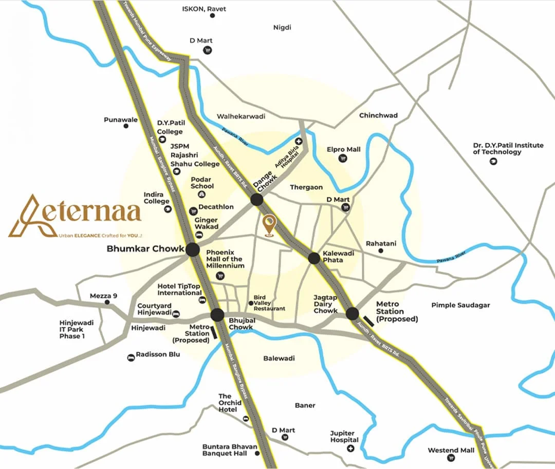 Koral Aeternaa Wakad Map Image